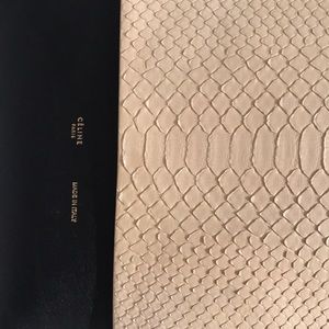 Celine python shoulder bag and  cosmetic case